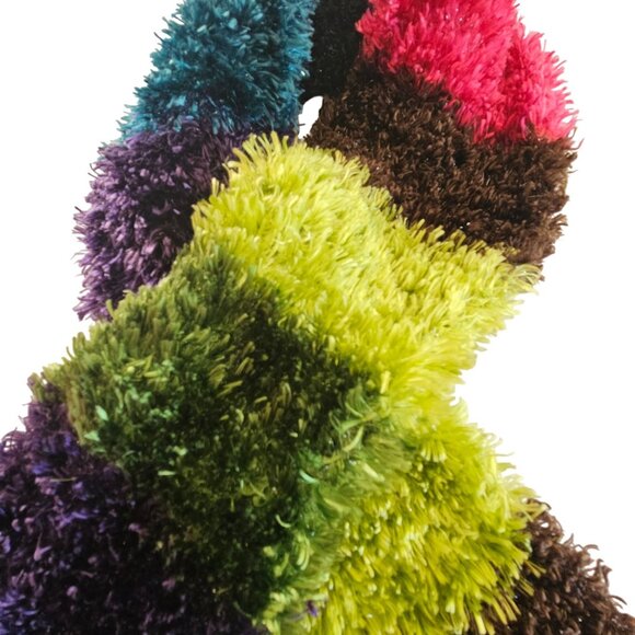 Colorful Fluffy Soft Winter Scarf Multi-Color Rainbow Whimsigoth Outdoor Winter - Picture 6 of 9
